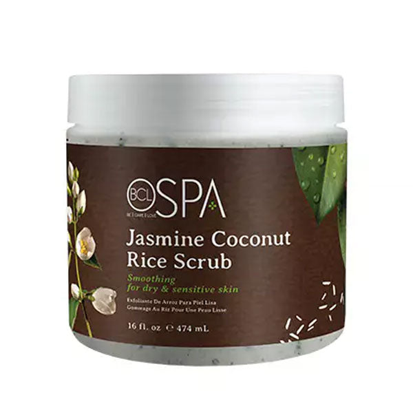 Bcl spa jasmine & coconut rice scrub 473gm