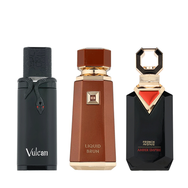 Liquid brun, Vulcan black friday, Amber empire