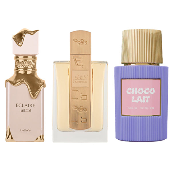 Eclaire lattafa, Angham lattafa, Choco lait paris corner