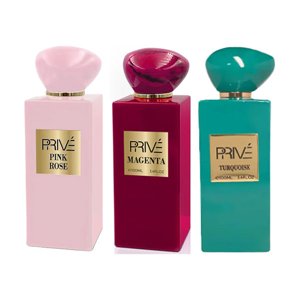 Prive Pink Rose, Prive Magenta, Prive Turquoise